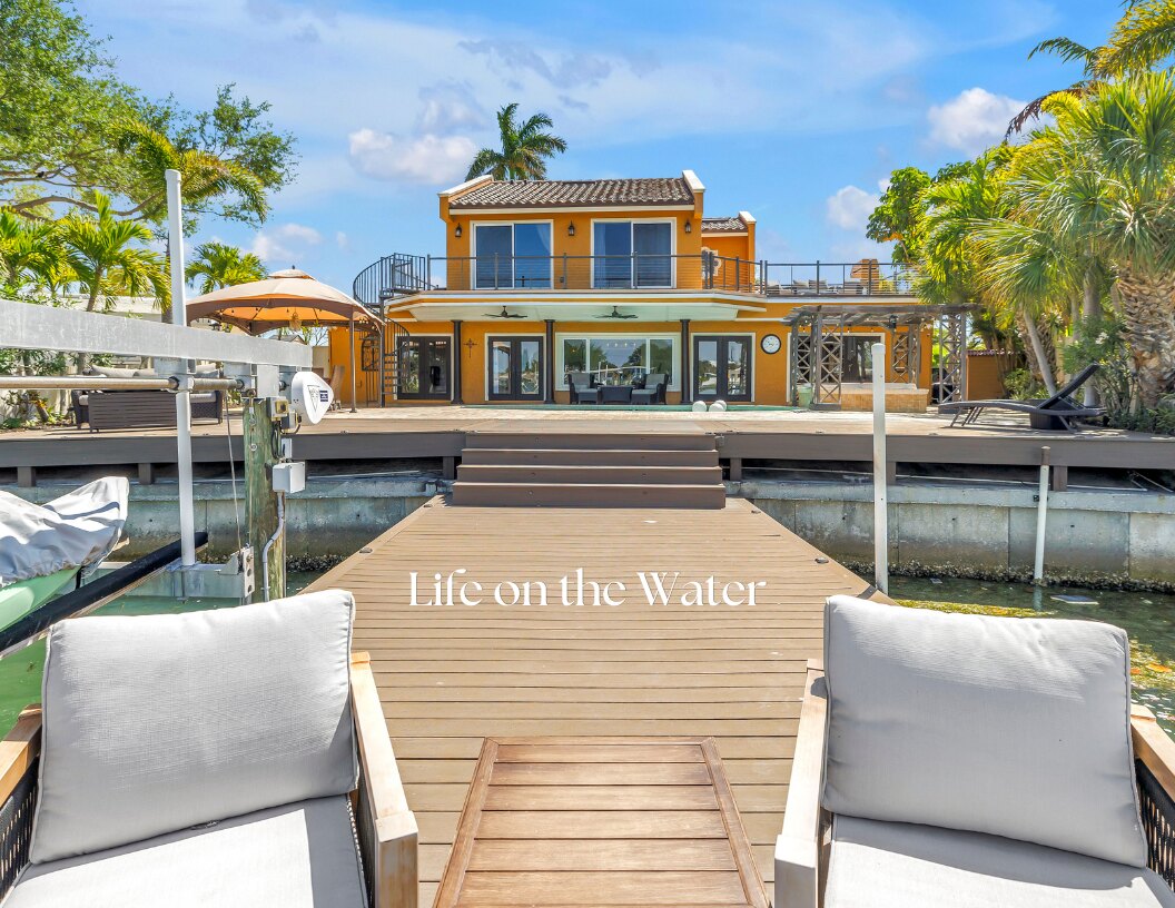 Aerial of the waterfront home on Boca Ciega Bay